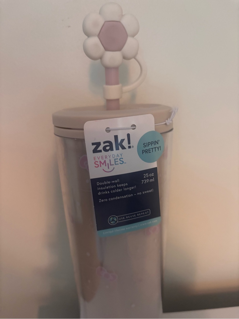 Zak! Everyday Smiles Hello Kitty Flower Tumbler - 25 oz NEW